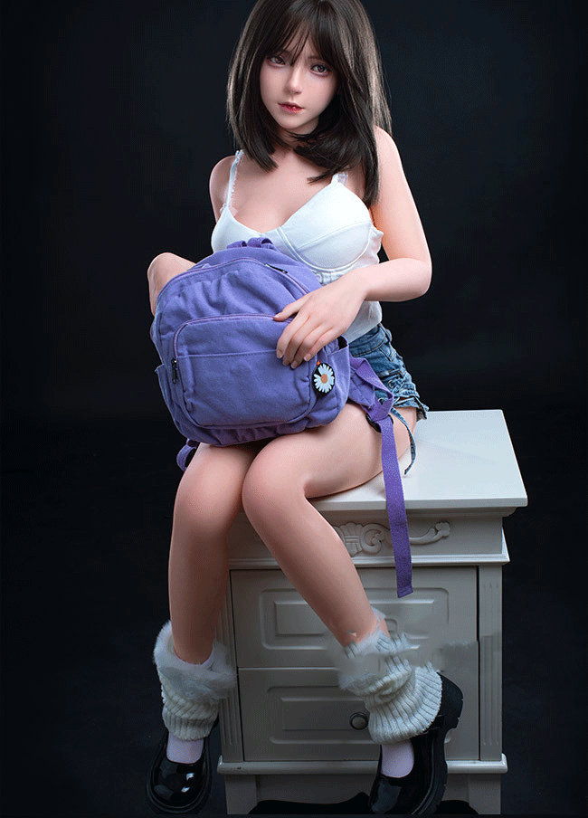 Aura 135cm TPE Doll | Petite Blonde Hair, Black Eyes, 22KG Realism